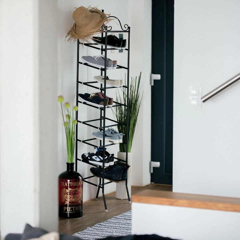 relaxdays Schuhregal »Metall Schuhregal COUNTRY für 40 Schuhe«, Schwarz 2 relaxdays Schuhregal »Metall Schuhregal COUNTRY für 40 Schuhe«, Schwarz – Bild 2