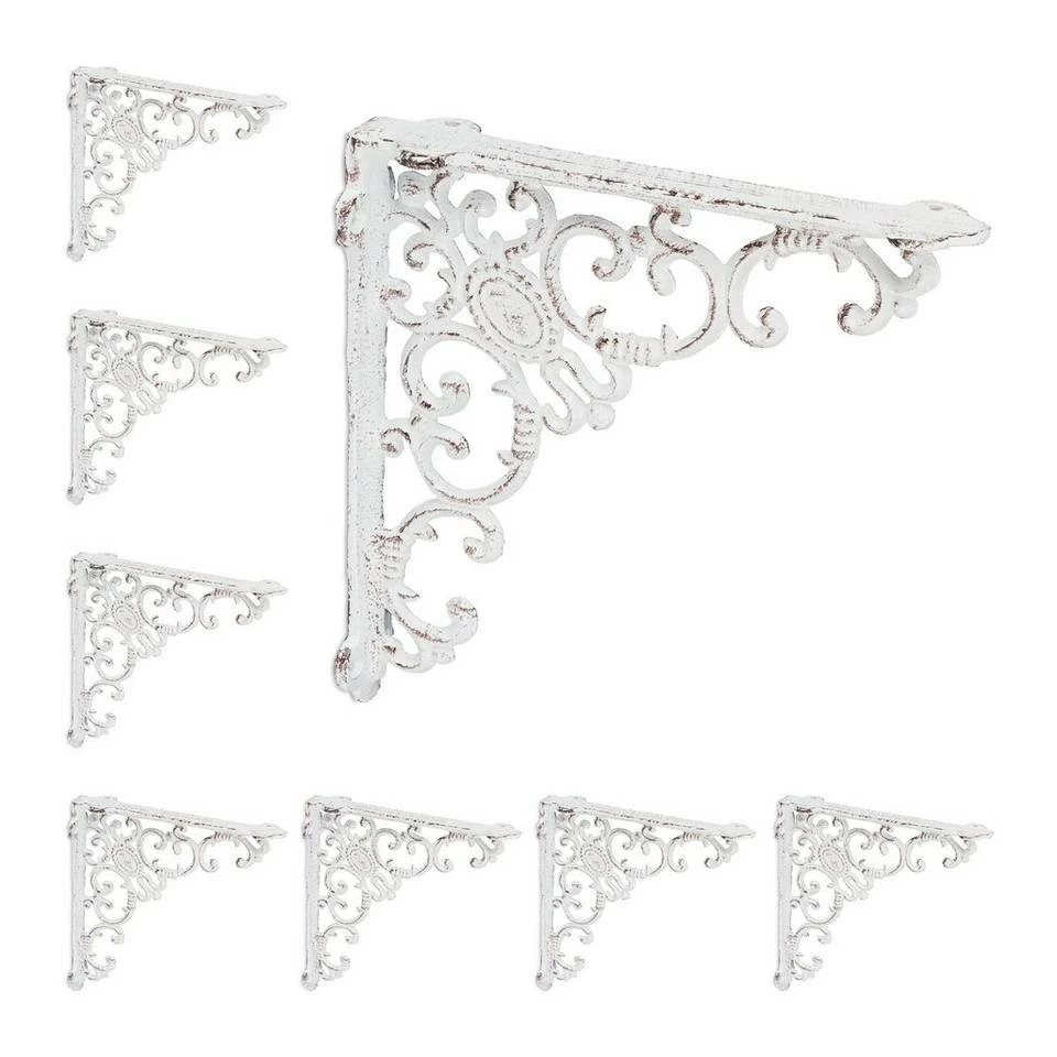 relaxdays Wandregalhalter »8 x Regalwinkel antik weiß« 1 relaxdays Wandregalhalter »8 x Regalwinkel antik weiß«