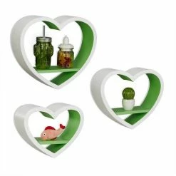 relaxdays Wandregal »Wandregal Herz im 3er Set«, Weiß Wei&szlig; Rot, Wei&szlig; Gelb, Wei&szlig; Hellblau, Wei&szlig; -Deutschland Möbel Verkäufe 2024 b1bff3aa 557d 55ea 9cba 873e4d1cc758