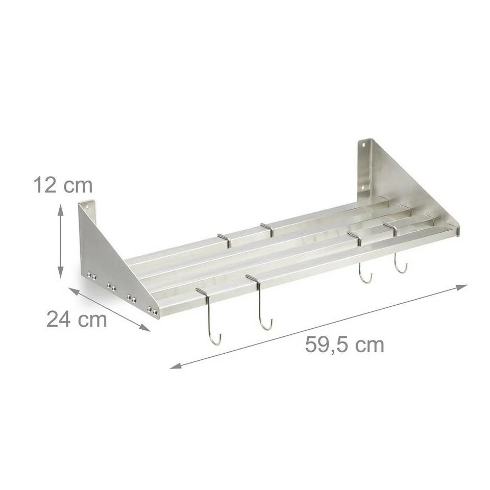 relaxdays Wandregal »Wandregal Edelstahl« 4 relaxdays Wandregal »Wandregal Edelstahl« – Bild 4