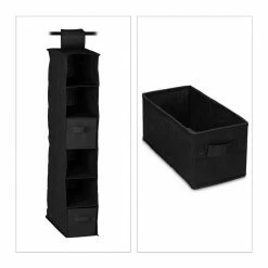 relaxdays Hängeregal »Hängeregal für Kleiderschrank«, Schwarz Dunkelbraun, Beige Dunkelbraun, Anthrazit Wei&szlig; -Deutschland Möbel Verkäufe 2024 b290f9b9 51ed 5618 8727 201193c949d4