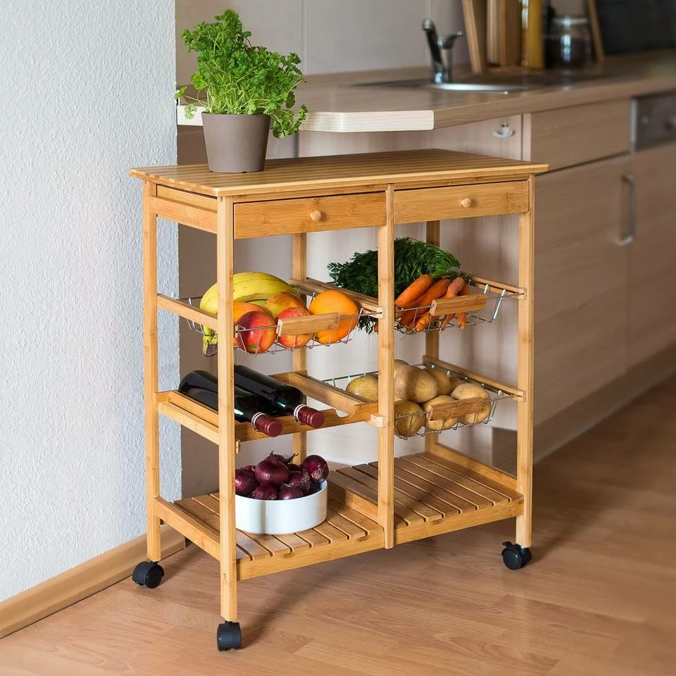 relaxdays Küchenwagen »Küchenrollwagen JAMES XXL mit 3 Körben« 2 relaxdays Küchenwagen »Küchenrollwagen JAMES XXL mit 3 Körben« – Bild 2