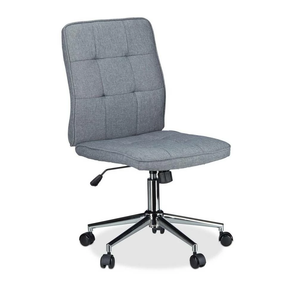 relaxdays Drehstuhl »Bürostuhl Drehstuhl«, Grau Grau Silber Schwarz, Schwarz Silber, Weiß Silber Schwarz 10 relaxdays Drehstuhl »Bürostuhl Drehstuhl«, Grau Grau Silber Schwarz, Schwarz Silber, Weiß Silber Schwarz – Bild 10