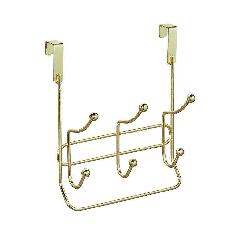 Türgarderobe »2 x Türgarderobe mit 3 Doppelhaken gold«, relaxdays 8 Türgarderobe »2 x Türgarderobe mit 3 Doppelhaken gold«, relaxdays – Bild 8