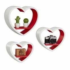 relaxdays Wandregal »Wandregal Herz im 3er Set«, Weiß Wei&szlig; Rot, Wei&szlig; Gelb, Wei&szlig; Hellblau, Wei&szlig; -Deutschland Möbel Verkäufe 2024 b43f0c04 6f63 52d5 9472 680319458ddd