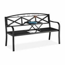 relaxdays Gartenbank »Gartenbank mit Tisch«