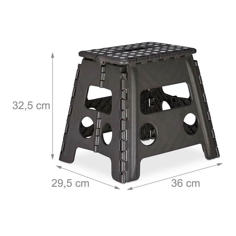 relaxdays Tritthocker »4 x Klapphocker faltbar L dunkelgrau« 4 relaxdays Tritthocker »4 x Klapphocker faltbar L dunkelgrau« – Bild 4