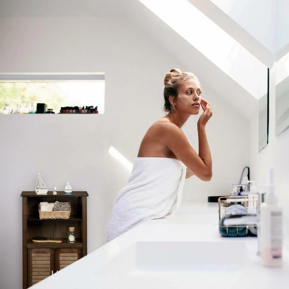 relaxdays Badregal »Badezimmerschrank dunkelbraun LAMELL« 3 relaxdays Badregal »Badezimmerschrank dunkelbraun LAMELL« – Bild 3