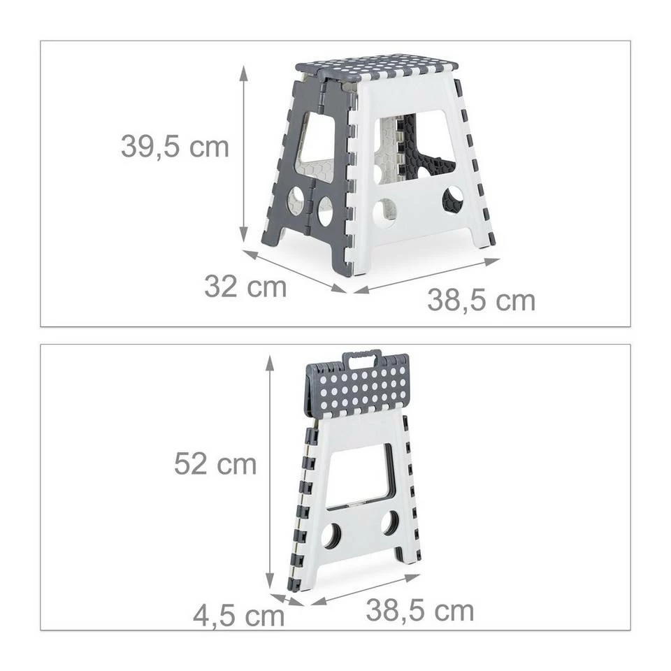relaxdays Tritthocker »2 x Tritthocker klappbar XL« 4 relaxdays Tritthocker »2 x Tritthocker klappbar XL« – Bild 4