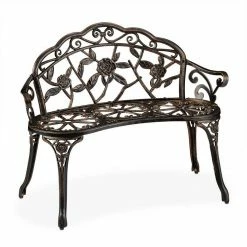 relaxdays Gartenbank »Vintage Gartenbank Rosen«