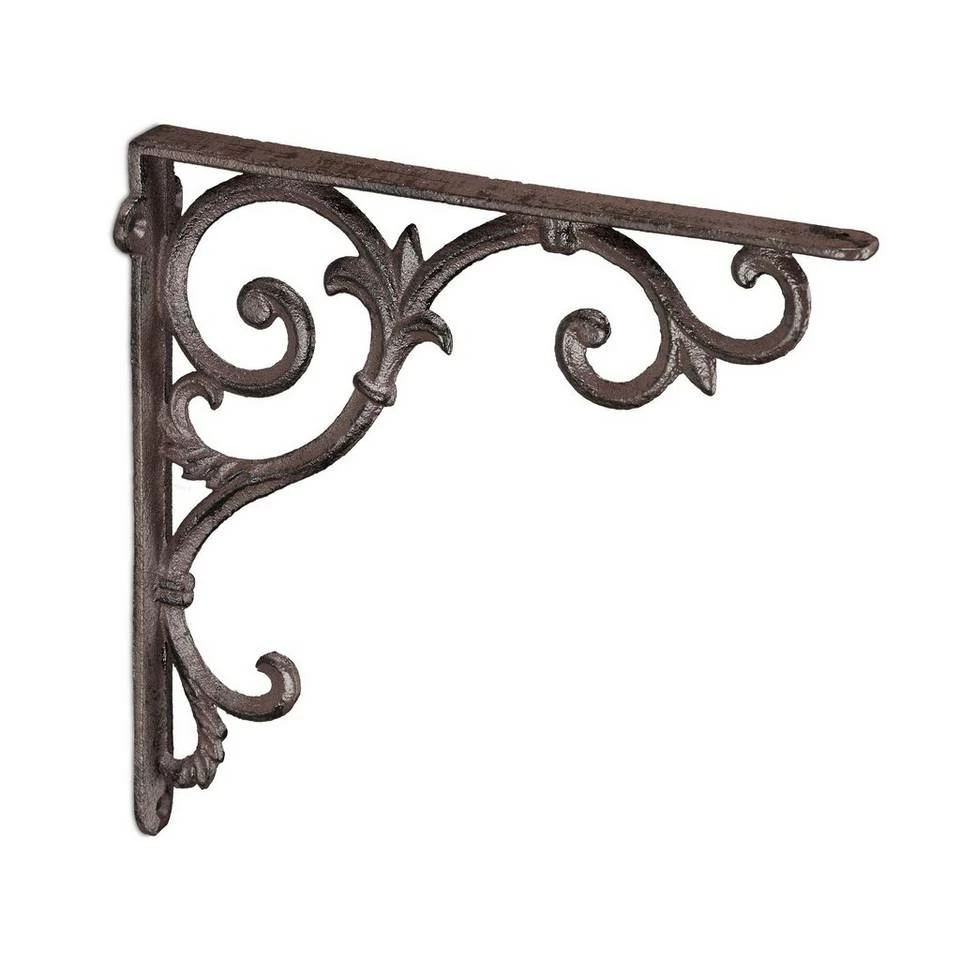 relaxdays Wandregalhalter »4 x Regalwinkel antik braun« 8 relaxdays Wandregalhalter »4 x Regalwinkel antik braun« – Bild 8