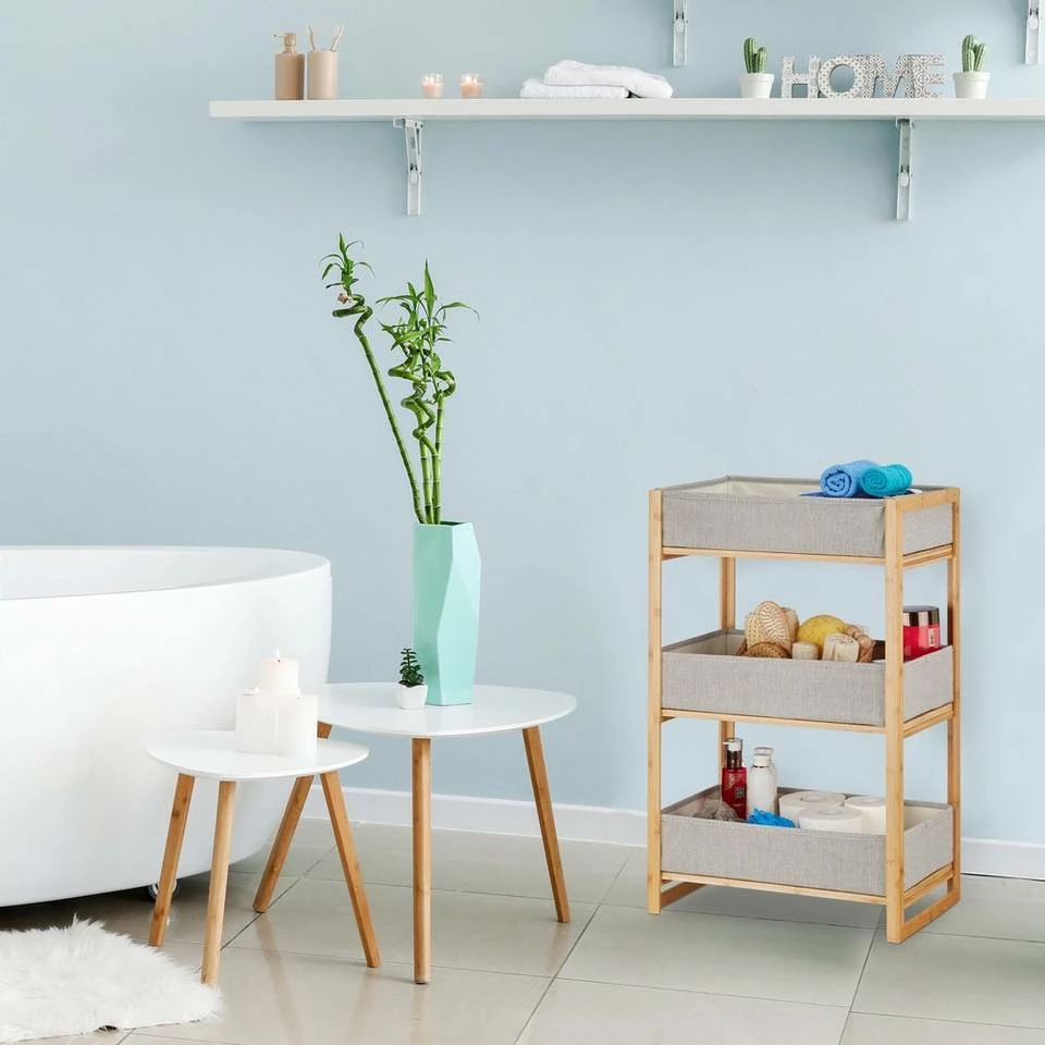 relaxdays Kommode »Kommode Bambus mit 3 Körben« 2 relaxdays Kommode »Kommode Bambus mit 3 Körben« – Bild 2