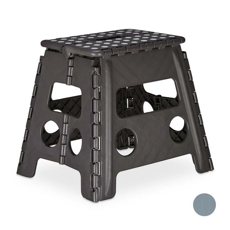 relaxdays Tritthocker »Klapphocker faltbar L«, hellgrau Grau Weiß, Anthrazit Weiß, Weiß Schwarz 10 relaxdays Tritthocker »Klapphocker faltbar L«, hellgrau Grau Weiß, Anthrazit Weiß, Weiß Schwarz – Bild 10