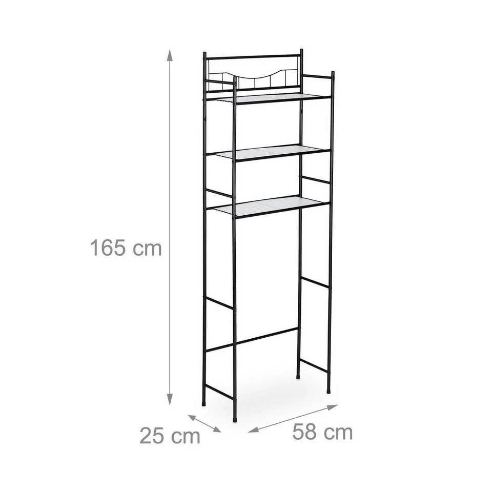 relaxdays Waschmaschinenumbauschrank »Überbauregal Metall 3 Ablagen« 4 relaxdays Waschmaschinenumbauschrank »Überbauregal Metall 3 Ablagen« – Bild 4