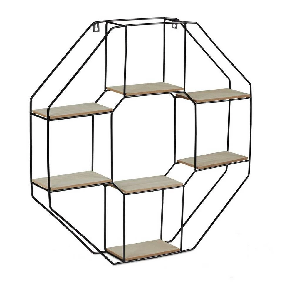 relaxdays Wandregal »Wandregal Achteck 7 Ablagen« 8 relaxdays Wandregal »Wandregal Achteck 7 Ablagen« – Bild 8