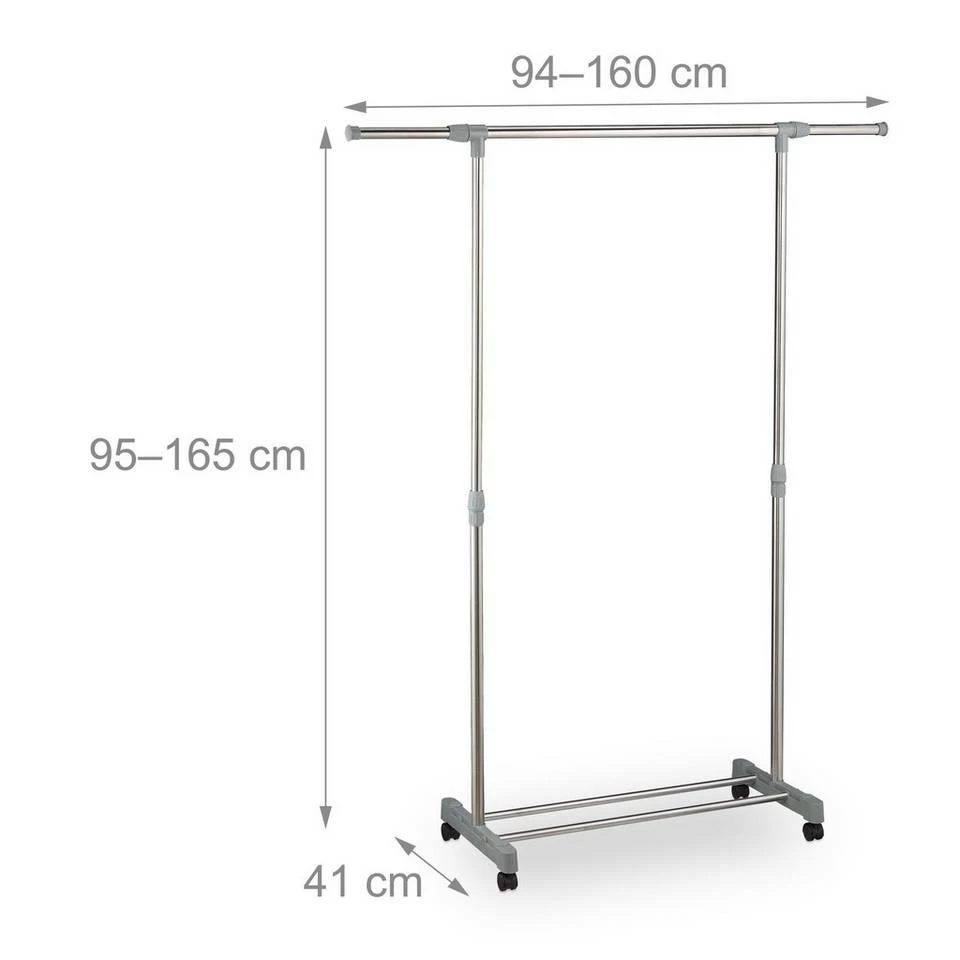 relaxdays Kleiderständer »Kleiderständer ausziehbar auf Rollen« 4 relaxdays Kleiderständer »Kleiderständer ausziehbar auf Rollen« – Bild 4
