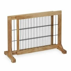 relaxdays Türschutzgitter »Ausziehbares Absperrgitter in Natur«, auch als Treppenschutzgitter verwendbar