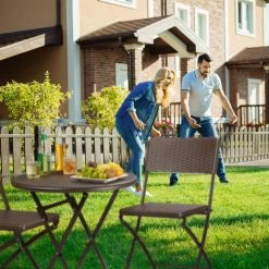 relaxdays Gartenmöbelset »Gartenmöbel Set BASTIAN 3-teilig«, Schwarz Wei&szlig;, Dunkelbraun -Deutschland Möbel Verkäufe 2024 bbe79585 d160 5c7c 9b64 bbf662d5f176