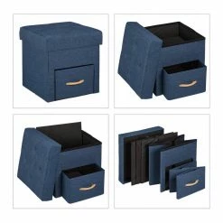 relaxdays Stauraumhocker »Blauer Sitzhocker mit Stauraum« -Deutschland Möbel Verkäufe 2024 bce3204c 7565 5e7e 89d5 d95aadd269bd