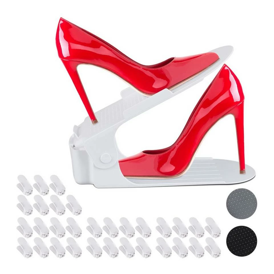 relaxdays Schuhregal »32 x Schuhstapler weiß« 1 relaxdays Schuhregal »32 x Schuhstapler weiß«