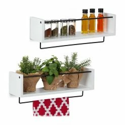 relaxdays Wandregal »Wandregal Küche im 2er Set«