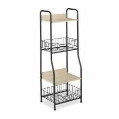 relaxdays Küchenregal »Küchenregal mit 4 Ablagen«, Schwarz Schwarz Hellbraun, Wei&szlig; Hellbraun -Deutschland Möbel Verkäufe 2024 be6c6c56 5ef0 5517 be11 3e3581166c27