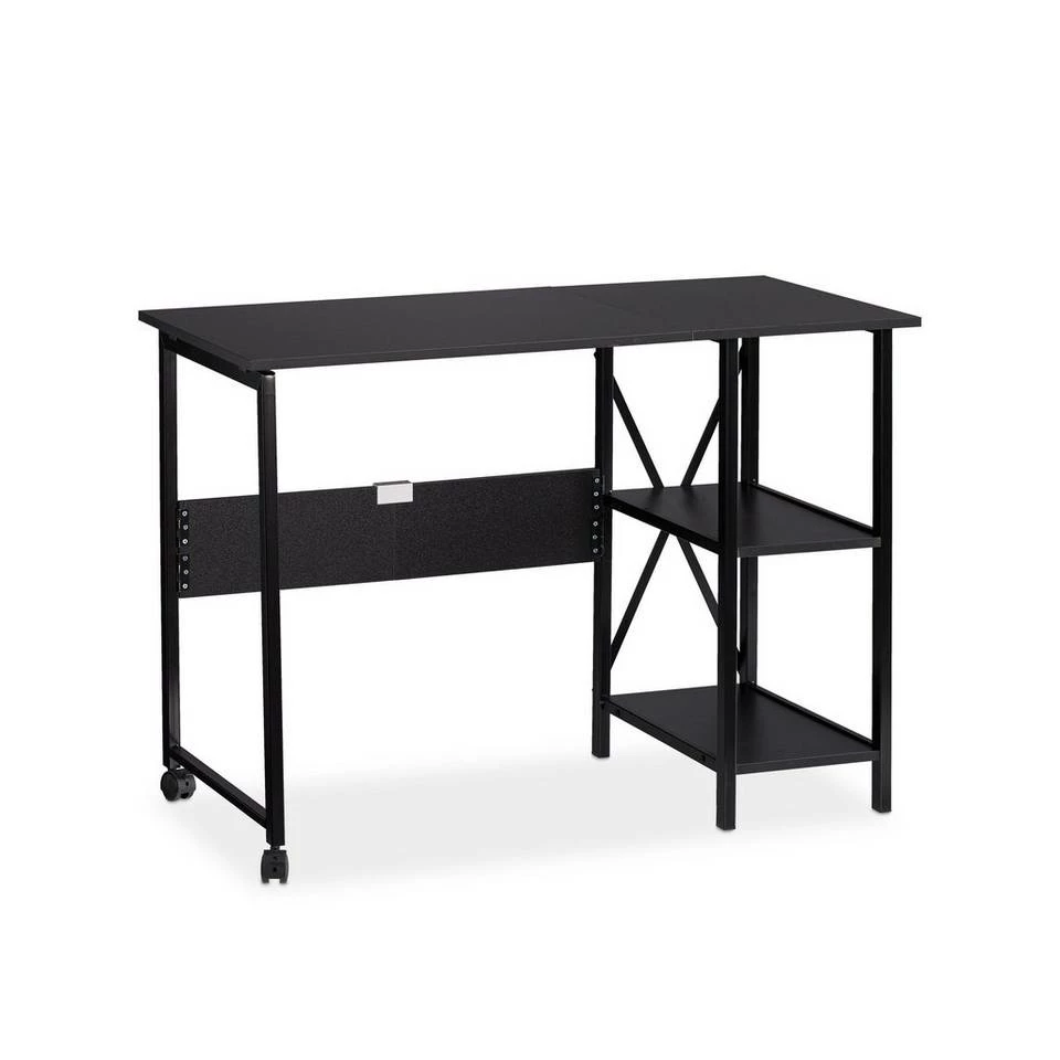 relaxdays Schreibtisch »Schreibtisch klappbar mit Ablagen«, Schwarz / Schwarz Weiß, Braun Schwarz 10 relaxdays Schreibtisch »Schreibtisch klappbar mit Ablagen«, Schwarz / Schwarz Weiß, Braun Schwarz – Bild 10