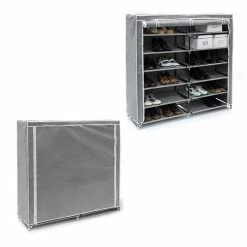 relaxdays Schuhschrank »2 x Schuhschrank VALENTIN anthrazit«