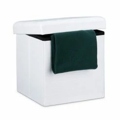 relaxdays Stauraumhocker »Faltbarer Sitzhocker mit Stauraum Leinen«, Dunkelgrau Braun, Wei&szlig;, Schwarz -Deutschland Möbel Verkäufe 2024 bf78ec49 a527 5702 9251 fbfe224ab9b1