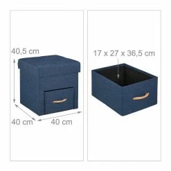 relaxdays Stauraumhocker »Blauer Sitzhocker mit Stauraum« -Deutschland Möbel Verkäufe 2024 c020225c f1f5 5255 b630 0c88682239c1