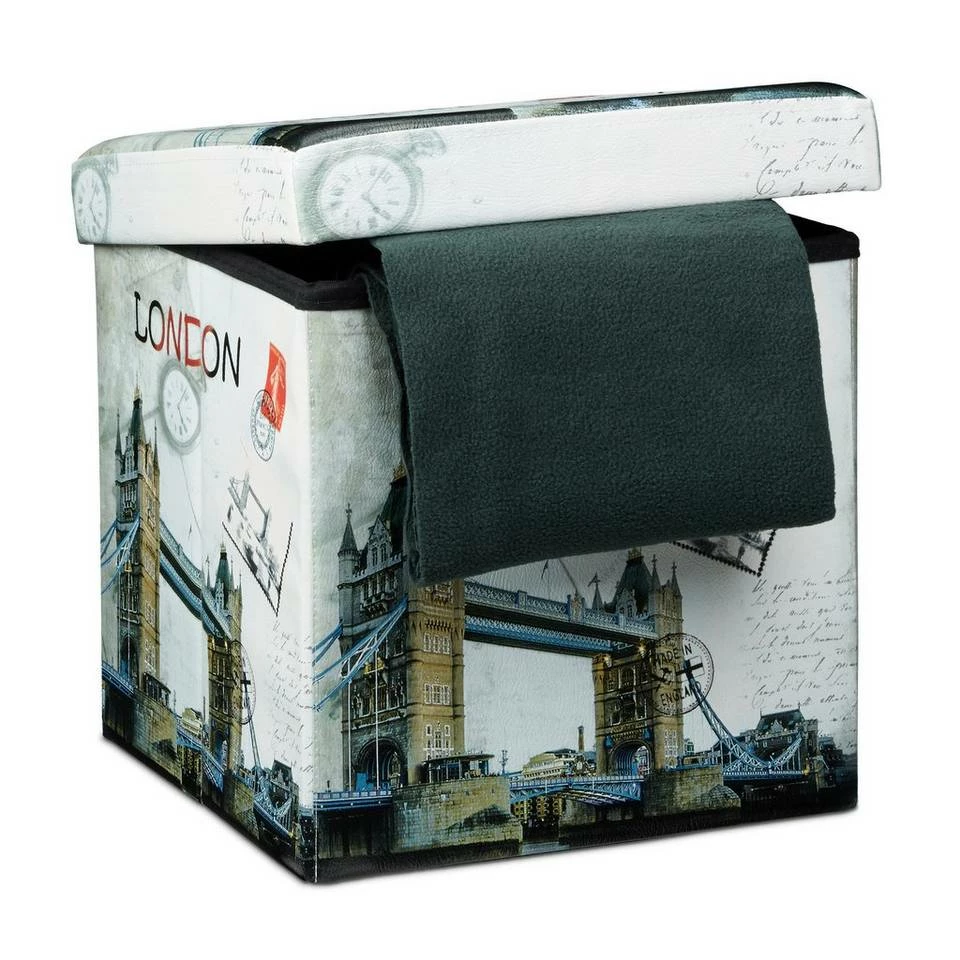 relaxdays Sitzhocker »Sitzhocker mit Stauraum Trendmotiv«, USA Dunkelrot Blau Schwarz, Rot Weiß Rot, Gelb Schwarz Hellbraun, Weiß Braun Blau 19 relaxdays Sitzhocker »Sitzhocker mit Stauraum Trendmotiv«, USA Dunkelrot Blau Schwarz, Rot Weiß Rot, Gelb Schwarz Hellbraun, Weiß Braun Blau – Bild 19