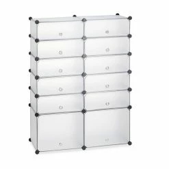 relaxdays Schuhregal »Schuhregal Kunststoff mit 12 Fächern«, Transparent Transparent Schwarz Silber, Wei&szlig; Transparent Silber, Schwarz Transparent Silber -Deutschland Möbel Verkäufe 2024 c1056fc9 8265 5ef6 a816 e5901e13416c