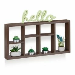 relaxdays Wandregal »Wandregal schwebend mit 7 Fächern«, Schwarz Braun, Hellblau, Lila, Gr&uuml;n -Deutschland Möbel Verkäufe 2024 c1223c6d 8d73 51fc 8db2 5bd33f0787b7