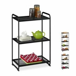 relaxdays Regal »Schwarzes Regal aus Stahl«, 3