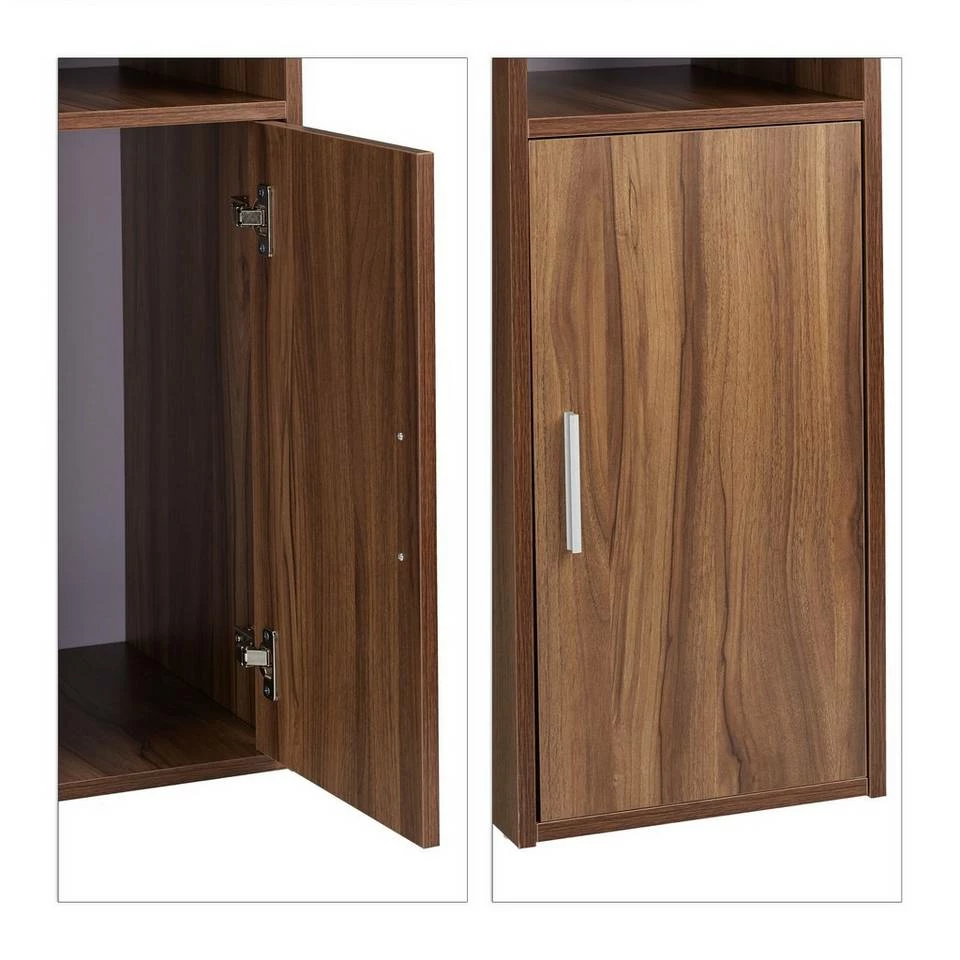 relaxdays Schreibtisch »Schreibtisch mit Seitenfächern«, Holzoptik Weiß, Braun, Schwarz 6 relaxdays Schreibtisch »Schreibtisch mit Seitenfächern«, Holzoptik Weiß, Braun, Schwarz – Bild 6