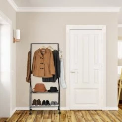 relaxdays Garderobenständer »Rollgarderobe mit Ablage & Haken«, Schwarz -Deutschland Möbel Verkäufe 2024 c1eb5abe df31 570d a7ac 08a08dde38c1
