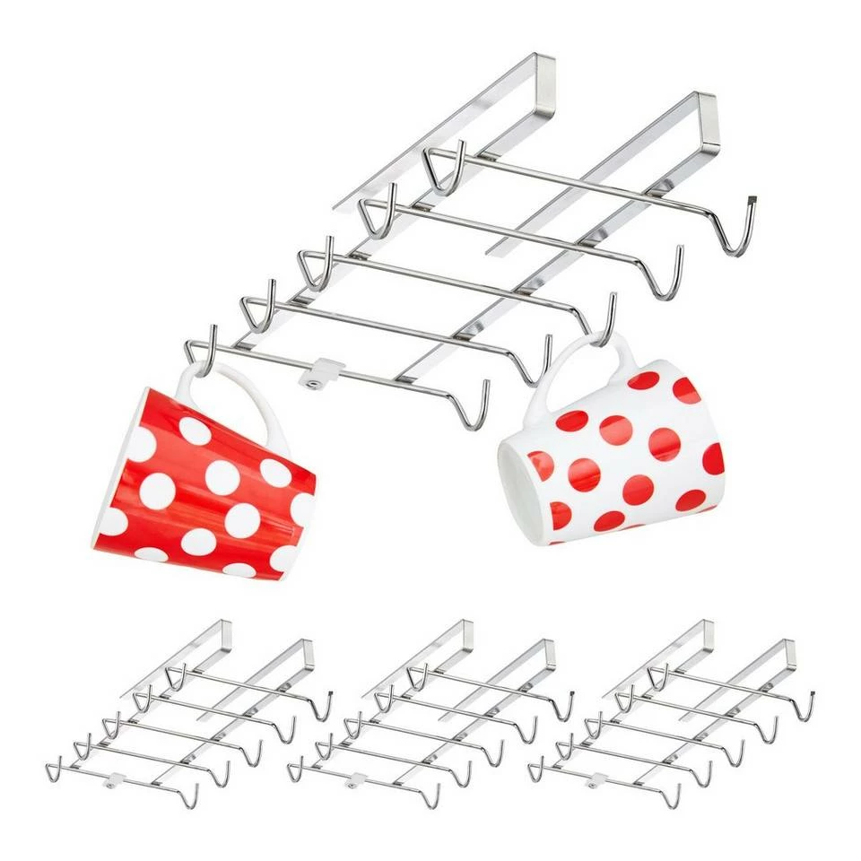 relaxdays Gläserhalter »4 x Tassenhalter Schrankeinsatz« 1 relaxdays Gläserhalter »4 x Tassenhalter Schrankeinsatz«