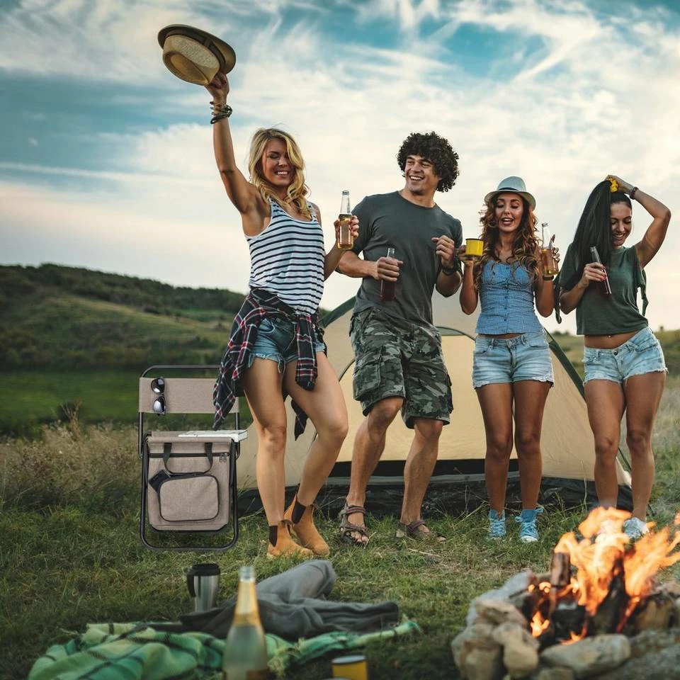 relaxdays Campinghocker »Beiger Campinghocker mit Lehne« 3 relaxdays Campinghocker »Beiger Campinghocker mit Lehne« – Bild 3