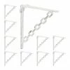 relaxdays Wandregalhalter »10 x Regalwinkel Gusseisen Kette weiß«