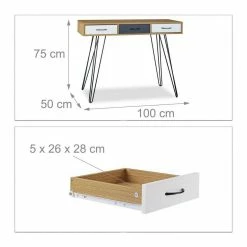 relaxdays Schreibtisch »Designer Schreibtisch mit Schubladen« -Deutschland Möbel Verkäufe 2024 c498702e 26d3 5983 8aa7 9fa406a09292