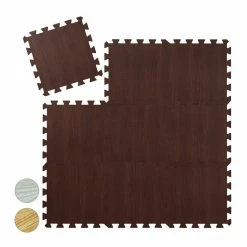 relaxdays Bodenschutzmatte »9 x Bodenschutzmatte dunkelbraun«