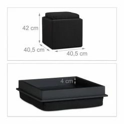 relaxdays Sitzhocker »Sitzhocker mit Stauraum«, Schwarz Grau, Anthrazit, Braun -Deutschland Möbel Verkäufe 2024 c665f424 c859 5b2a bca8 66cd7f416909