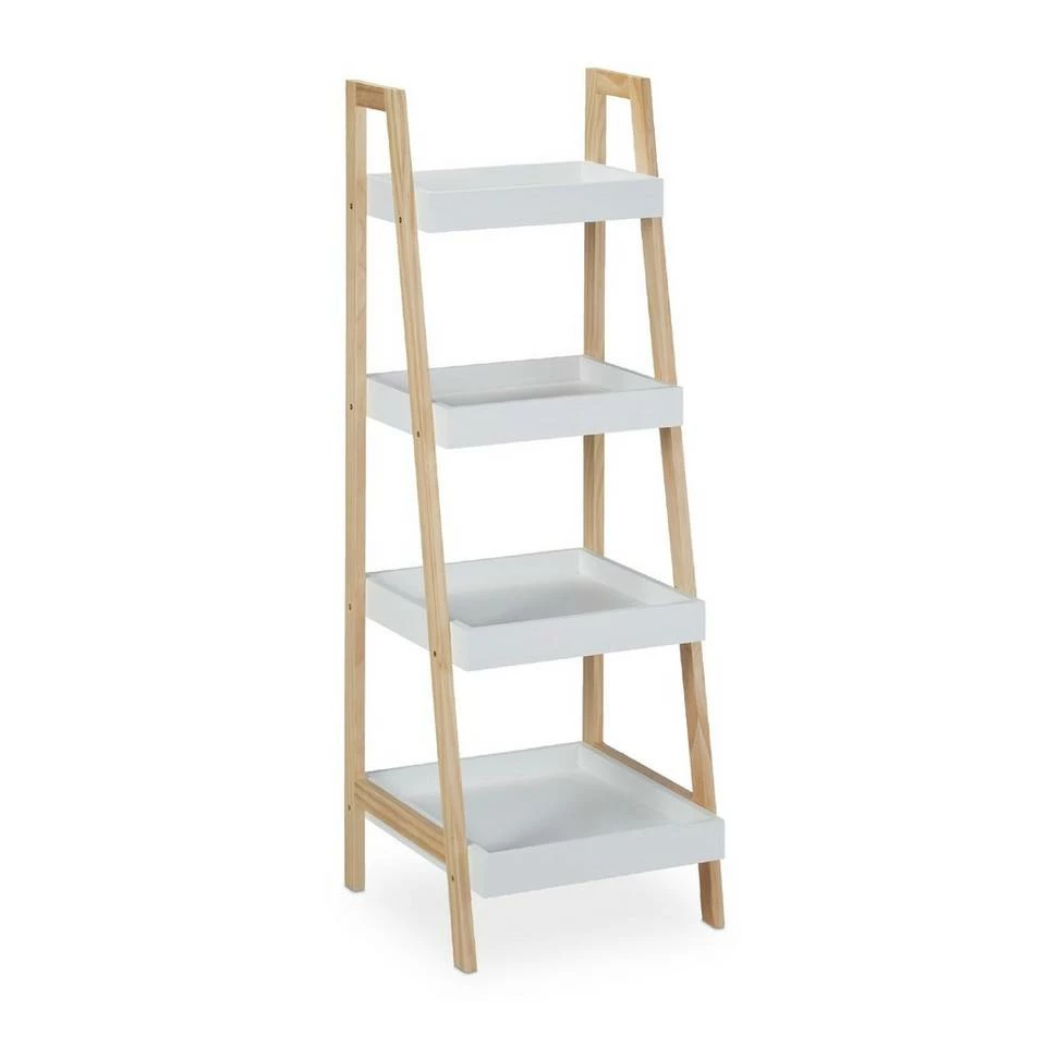 relaxdays Badregal »Badregal Leiter weiß« 9 relaxdays Badregal »Badregal Leiter weiß« – Bild 9