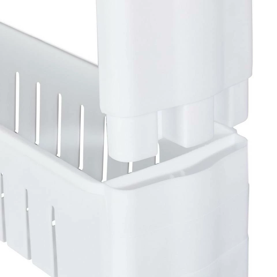 relaxdays Rollwagen »Schmaler Nischenwagen mit 4 Ablagen«, Weiß Weiß, Schwarz 6 relaxdays Rollwagen »Schmaler Nischenwagen mit 4 Ablagen«, Weiß Weiß, Schwarz – Bild 6