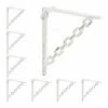 relaxdays Wandregalhalter »8 x Regalwinkel Gusseisen Kette weiß«