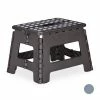 relaxdays Tritthocker »Klapphocker faltbar M«, Dunkelgrau Wei&szlig; Schwarz, Grau Wei&szlig;, Anthrazit Wei&szlig;