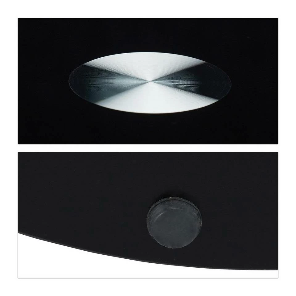 relaxdays Beistelltisch »Beistelltisch Glas Edelstahl«, Schwarz Weiß Silber, Schwarz Silber 6 relaxdays Beistelltisch »Beistelltisch Glas Edelstahl«, Schwarz Weiß Silber, Schwarz Silber – Bild 6