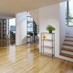 relaxdays Regal »Regal Bambus + Stahl 4 Ablagen« -Deutschland Möbel Verkäufe 2024 cb7b2fe6 cada 5db5 be49 1ee257ed344d