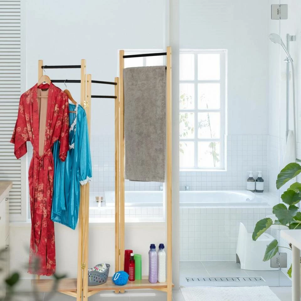 relaxdays Kleiderständer »Kleiderständer im Paravent-Stil« 5 relaxdays Kleiderständer »Kleiderständer im Paravent-Stil« – Bild 5