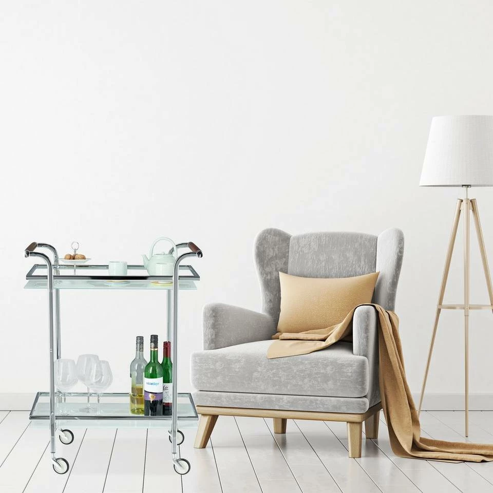 relaxdays Servierwagen »Servierwagen Milchglas« 2 relaxdays Servierwagen »Servierwagen Milchglas« – Bild 2